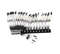 American Indian Hat, Native American Feather Headdress for Dance Performances, Festivals, Black White A