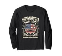 American Indian Roots Run Deep Heritage Long Sleeve T-Shirt