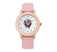 American Indian Skull Chief Womens Elegant Watch Analogue Quartz Watch Leather Band Wristwatch