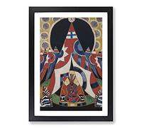 American Indian Symbols by Marsden Hartley Framed Print | A2 Black Framed Wall Art | Ready to Hang | Modern Nature Picture | Living Room Bedroom Lounge Office