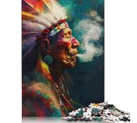 American Indians Jigsaw Puzzles 1000 Wooden Puzzles Gifts for Adults And Gifts Puzzle Family Game Toys 1000pcs (75x50cm)