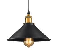 American Industrial Style Iron Art Hanging Lamp, Single Head Minimalist Pendant Light, E27 Base Flush Mount Chandelier, Bar Restaurant Living Room Decoration Light Fixtures