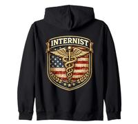 American Internist Medical Doctor Internal General Medicine Zip Hoodie
