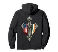 American Irish Celtic Cross - Catholic Ireland Pullover Hoodie