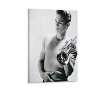 American Jazz Trumpeter Chet Baker Canvas Wall Art Posters For Room Aesthetic And Decor 2 Poster For Bedroom Kitchen Bathroom Living Room Office Decor 08x12inch(20x30cm) Frame-style