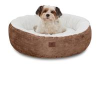 American Kennel Club 23" Mason Fabric Round Pet Bed - Stylish Washable Dog Bed with Non-Slip Bottom, Plush Sleeping Surface - for Cats, Small Breeds