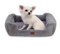 American Kennel Club Cuddler Pet Bed with Low-Profile Entrance - 25" Plush Design for Medium & Large Dogs, Ultra-Soft Washable Dog Bed with Non-Slip Bottom, Durable High-Loft Filling, Gray