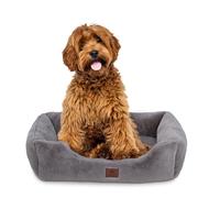 AMERICAN KENNEL CLUB Cuddler Pet Bed with Low-Profile Entrance - 30" Plush Design for Medium & Large Dogs, Ultra-Soft Washable Dog Bed with Non-Slip Bottom, Durable High-Loft Filling, Gray