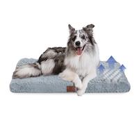 American Kennel Club Orthopedic Memory Foam Dog Crate Mat, Egg Crate Foam Cushion, Washable Cover, Non-Slip Base, Eases Joint Pain, Breathable, Durable, 36x23, Gray