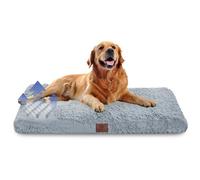 American Kennel Club Orthopedic Memory Foam Dog Crate Mat, Egg Crate Foam Cushion, Washable Cover, Non-Slip Base, Eases Joint Pain, Breathable, Durable, 42x27, Gray