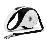 American Kennel Club Retractable Dog Leash, 16.4ft, Tangle-Free, Ergonomic Grip, One-Hand Brake, for Medium & Large Dogs up to 66 lbs, White