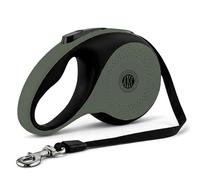 American Kennel Club Retractable Dog Leash, 16.4ft, Tangle-Free, Ergonomic Grip, One-Hand Brake, for Medium & Large Dogs up to 66 lbs, Green