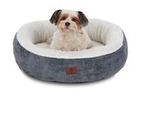 American Kennel Club Round Mason Fabric Pet Bed, 23 inch, Stylish Washable Dog Bed with Non-Slip Base, Plush Sleeping Surface for Cats, Small Breeds