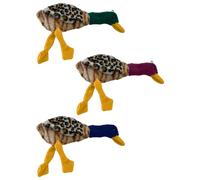 American Kennel Club Stuffing-Free Patterned Duck Dog Toy - Squeaky Plush for Tug, Fetch, and Cuddling, Durable Soft Fabric, No Mess