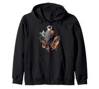 American Kestrel Bird Geometric Patten Art,Cute Kestrel Lov Zip Hoodie