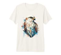 American Kestrel Bird Geometric Patten Art,Cute Kestrel Love Premium T-Shirt