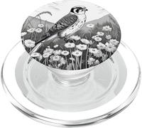 American Kestrel Bird Lover Starry Night PopSockets PopGrip for MagSafe