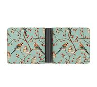 American Kestrel Pattern Bifold Wallet Leather Slim Cash Card Holder Cute Purse