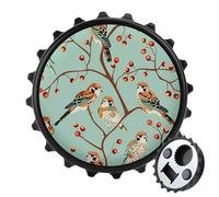 American Kestrel Pattern Magnetic Beer Bottle Opener Funny Fridge Sticker for Refrigerator Decor Black-Style