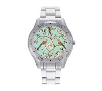 American Kestrel Pattern Men's Watches Stainless Steel Watch Strap Analog Quartz Watch Business Wristwatches