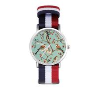 American Kestrel Pattern Sport Watch for Men Women Nylon Strap Wrist Watch Analog Quartz Watch