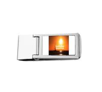 American Landscape Text Haha Mood Slim Money Clip Stainless Holder Pocket Wallet