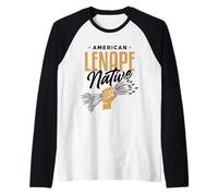 AMERICAN LENAPE NATIVE - Fist of Arrows - Indian Culture Raglan Baseball Tee