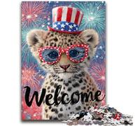 American Leopard 1000 Pieces Jigsaw Puzzles For Teens And Adults,Help The Brain Exercise Addictive Toys to Cultivate Patience Suitable for Couples (50x75cm)