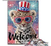American Leopard Jigsaw Puzzles for Teenagers 1000 Pieces, for Age 14+ Fun Games Fun Activities at Home, Birthday Gifts, Travel Gifts (size 26x38cm)