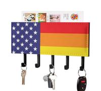 American LGBT Rainbow Pride Flag Wall Mounted Key Hook | Decorative Key Hanger With 5 Hooks Multifunctional Wall Mounted Key Hook For Entrance Hallway Home Decor 7.1 x 4.3 Inches
