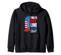American Line Dancer Country Western Line Dance Zip Hoodie