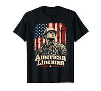 American Lineman Us Flag Power Lineman Value Graphic T-Shirt