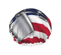 American Lock flag Shower Cap Adjustable and Waterproof For Hair Protection