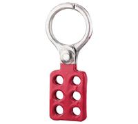American Lock Lockout Hasp, Vinyl Coated Steel Hasp, 1 in. Jaw Clearance, ALO80, Red