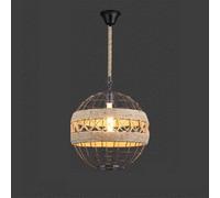 American Loft Rural Retro Iron Hemp Rope Hanging Lamp Industrial Wind Chandelier Restaurant Bar Cafe Light Pendant Lamp,Ceiling - 38cm (38cm)