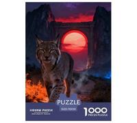 American Lynx 1000-Piece Jigsaw Puzzle for Adults Educational Games Fun, Challenging & Brainteasing Games Gifts for Men And Women Decoration Puzzle 70x50cm/1000pcs