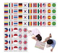 American Mahjong Game Set - Mahjong 64 Tiles, Mahjong Set with Flag Design | Mahjong Set with Escape Game Blocks for Family and Friends Traditional Mahjong Set for Div