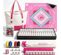 American Mahjong Set, 166 Deep Engraved Melamine Tiles With Premium Mat