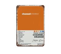 American Male Singer Frank Ocean Channel ORANGE Album Posters Retro Poster Metal Tin Sign Chic Art Retro Iron Painting Bar People Cave Cafe Family Garage Poster Wall Decoration 8x12inch(20x30cm)