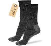 American Mammoth Alpaca Wool Socks for Men & Women Comfortable Casual Outdoors Hiking Boot & Dress Socks, 2x Pairs Grey, Medium