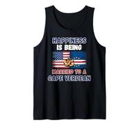 American Married to Cabo Verde Flag Verdian USA Cape Verde Tank Top