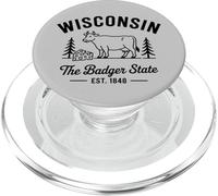 American Midwestern Badger State, USA 1848 Wisconsin Proud PopSockets PopGrip for MagSafe
