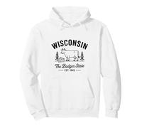 American Midwestern Badger State, USA 1848 Wisconsin Proud Pullover Hoodie