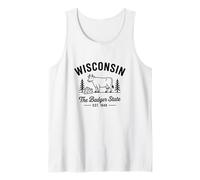 American Midwestern Badger State, USA 1848 Wisconsin Proud Tank Top