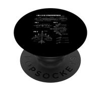 American military aircraft B-52 stratofortress blueprint PopSockets Adhesive PopGrip