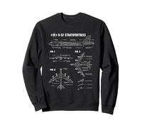 American military aircraft B-52 stratofortress blueprint Sweatshirt