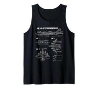 American Military Aircraft B-52 Stratofortress Blueprint Tank Top