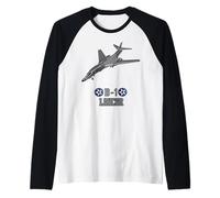 American Military Strategic Aircraft B1 Lancer Raglan Baseball Tee