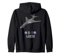 American Military Strategic Aircraft B1 Lancer Zip Hoodie