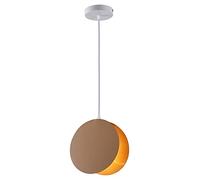 American Modern Small Pendant Light Fixtures Creative Round Single Head Hanging Lighting for Dining Room, Bedroom, Adjustable Lighting Fixtures Ceiling Yearn for (1 18 * 18cm)